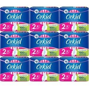 Orkid Hijyenik Ped Ultra Extra Koruma Uzun 63 Adet (9PK*7)