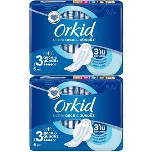 Orkid Hijyenik Ped Ultra Extra Gece&Gündüz 12 Adet (2PK*6)