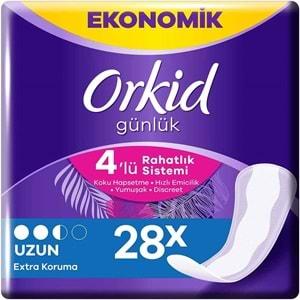 Orkid Günlük Ped Ekstra Koruma Uzun 84 Adet Ekonomik Pk (3PK*28)