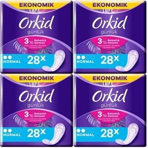 Orkid Günlük Ped Günlük Koruma Normal 112 Adet Ekonomik Paket (Tekli Paketlerde) (4PK*28)