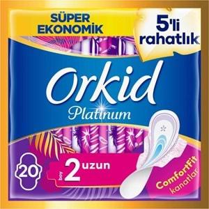 Orkid Platinum Hijyenik Ped Uzun 120 Adet (6PK*20) Süper Ekonomik Pk