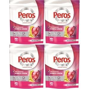 Peros Pratik Matik Çamaşır Deterjanı Kapsülü - Tableti 104 Adet Renkliler (4PK*26)