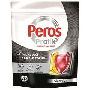 Peros Pratik Matik Çamaşır Deterjanı Kapsülü - Tableti 130 Adet Siyahlar (5PK*26)