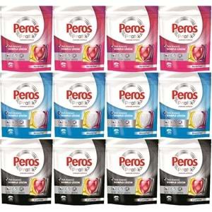 Peros Pratik Matik Çamaşır Deterjanı Kapsülü - Tableti 312 Adet (12PK*26) (Karma Set)