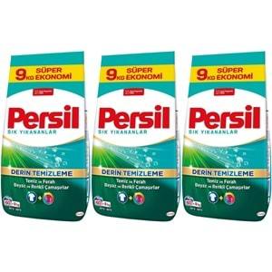 Persil Matik Toz Çamaşır Deterjanı 27KG Sık Yıkananlar Beyaz ve Renkliler İçin (3PK*9KG)(180 Yıkama)