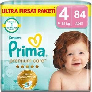 Prima Premium Care Bebek Bezi Beden:4 (9-14) Maxi 168 Adet Mega Fırsat Pk