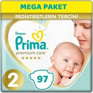 Prima Premium Care Bebek Bezi Beden:2 (4-8KG) Mini 97 Adet Mega Pk