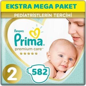 Prima Premium Care Bebek Bezi Beden:2 (4-8KG) Mini 582 Adet Ekstra Mega Pk