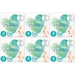 Prima Pampers Harmonie Bebek Bezi Beden:4 (9-14KG) Maxi 168 Adet Ekstra Ultra Fırsat Pk