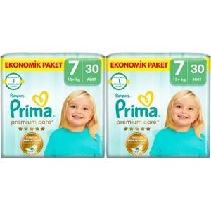 Prima Premium Care Bebek Bezi Beden:7 (15+KG) XXX Large 60 Adet Süper Ekonomik Pk
