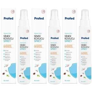 Profed Baby Doğal Sinek Kovucu - Kene ve Bit Türev Sprey 75ML (Anne ve Bebekler için) (3 Lü Set)