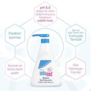 Sebamed Bebek Şampuanı 500ML Pompalı (Yenidoğanlar İçin) (2 Li Set)