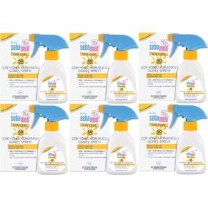 Sebamed Sun Care Bebek Güneş Losyonu Kremi Sprey 50+ Faktör 200ML (Hassas Ciltler İçin) (6 Lı Set)