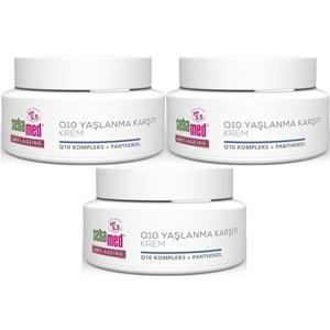 Sebamed Q10 Yaşlanma ve Kırışıklık Karşıtı Koruyucu Anti-Age Krem 50ML (3 Lü Set)