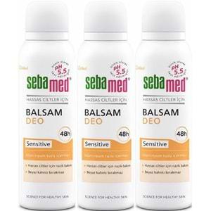Sebamed Deodorant Aerosol 150 ML Balsam - Sensitive/Hassas (3 Lü Set)
