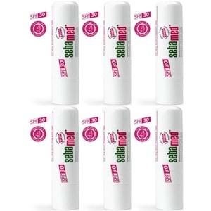 Sebamed Dudak Koruyucu Bakım Kremi Stick 30 SPF 4.8GR (Çatlamış ve Hassas Nemlendiricili) (6 Lı Set)