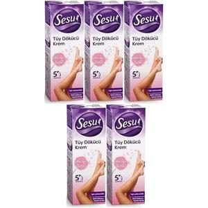 Sesu Tüy Dökücü Krem 40ML Hassas Ciltler (5 Li Set)