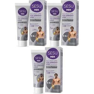 Sesu Tüy Dökücü Krem For Men 100ML (3 Lü Set)