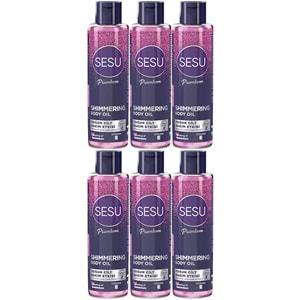 Sesu Simli Cilt Bakım Yağı 150ML (Shımmering Body Oıl) (6 Lı Set)