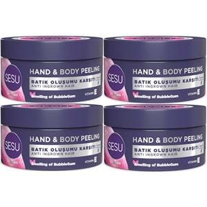 Sesu Vücut Peelingi 250ML (Hand & Body Peelıbg) (4 Lü Set)