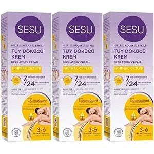 Sesu Tüy Dökücü Krem 100ML Normal Ciltler (3 Lü Set)