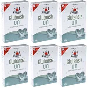 Sinangil Glutensiz Un 500GR (6 Lı Set) 3KG Çölyak Diyetine Uygun (6PK*500GR)