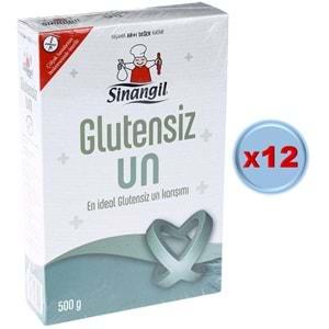 Sinangil Glutensiz Un 500GR (12 Li Set) 6KG Çölyak Diyetine Uygun (12PK*500GR)