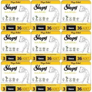 Sleepy Extra Hijyenik Ped Gece 324 Adet Mega Pk (9PK*36)