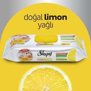 Sleepy Easy Clean Yüzey Temizlik Mutfak Havlusu -Mendili 50 Yaprak Limon Yağlı (6Lı Set) 300 Yaprak