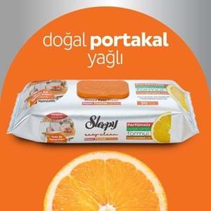 Sleepy Easy Clean Yüzey Temizlik Mutfak Havlusu -Mendili 50 Yaprak Portakal Yağlı (2Li Set) 100Yprk