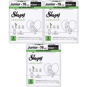 Sleepy Külot Bebek Bezi Natural Beden:5 (11-18KG) Junior 234 Adet Aylık Ultra Pk