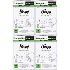 Sleepy Külot Bebek Bezi Natural Beden:6 (15-25KG) Extra Large 248 Adet Avantaj Ultra Pk