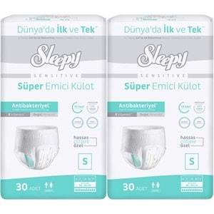 Sleepy Hasta Bezi Yetişkin Emici Külot S - Küçük - Small 60 Adet (2PK*30)
