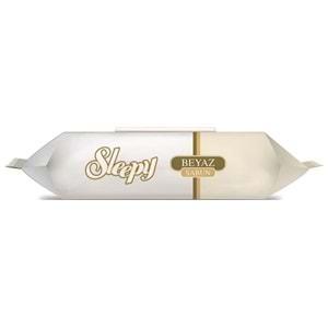 Sleepy Islak Havlu Mendil 90 Yaprak (5 Li Set) Beyaz Sabun Kokulu Plastik Kapaklı (450 Yaprak)