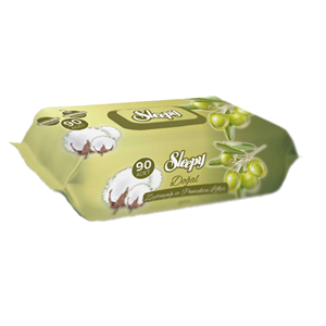 Sleepy Islak Havlu Mendil 90 Yaprak 9 Lu Set Pamuk&Zeytin Yağlı Plastik Kapaklı