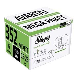 Sleepy Bebek Bezi Natural Beden:6 (15-25Kg) X Large 352 Adet Avantaj Mega Pk