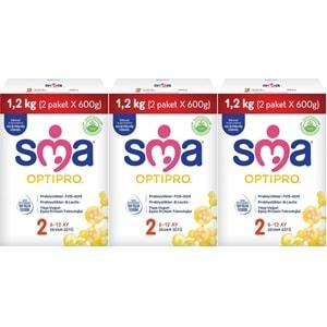 Sma Optipro 1200GR No:2 Devam Sütü (6-12 Ay) Kutu (3 Lü Set)