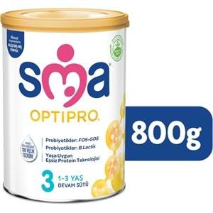 Sma Optipro 800GR No:3 Devam Sütü (1-3 Yaş) (3 Lü Set)