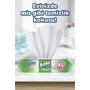 Solo Yüzey Temizlik Havlusu 80 Yaprak XL Deterjan Katkılı Plastik Kapaklı (2 Li Set) 160 Yaprak