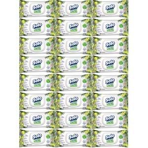 Solo Islak Havlu Mendil 50 Yaprak Limon & Biberiye (24 Lü Set) (8PK*3) 1200 Yaprak