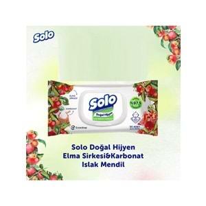 Solo Islak Havlu Mendil 50 Yaprak Elma Sirkesi & Karbonat (6 Lı Set) (2PK*3) 300 Yaprak