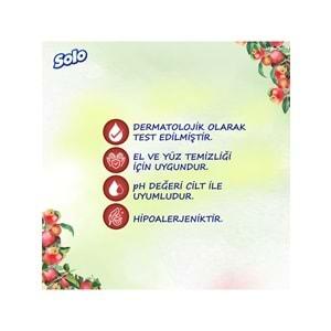 Solo Islak Havlu Mendil 50 Yaprak Elma Sirkesi & Karbonat (6 Lı Set) (2PK*3) 300 Yaprak