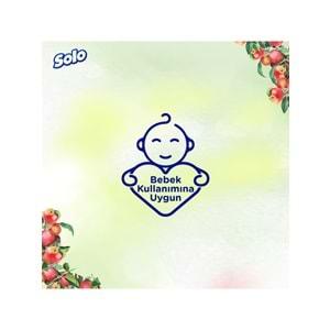 Solo Islak Havlu Mendil 50 Yaprak Elma Sirkesi & Karbonat (6 Lı Set) (2PK*3) 300 Yaprak