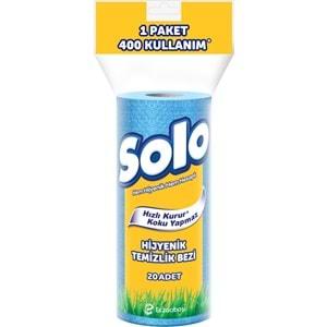Solo Hijyenik Temizlik Bezi (İç adet 20 Li) (Kokusuz ve Hızla Kuruyan) (6 Lı Set)