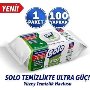 Solo Yüzey Temizlik Havlusu - Mendili 100 Yaprak Okaliptus & Çam Esintisi (3 Lü Set) 300 Yaprak