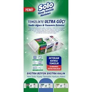 Solo Yüzey Temizlik Havlusu - Mendili 100 Yaprak Okaliptus & Çam Esintisi (6 Lı Set) 600 Yaprak