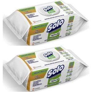 Solo Yüzey Temizlik Havlusu - Mendili 100 Yaprak Beyaz Sabun Ferahlığı (2 Li Set) 200 Yaprak