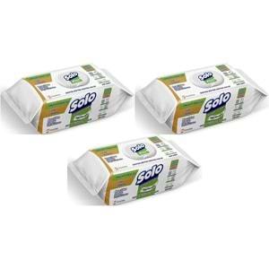 Solo Yüzey Temizlik Havlusu - Mendili 100 Yaprak Beyaz Sabun Ferahlığı (3 Lü Set) 300 Yaprak