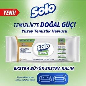 Solo Yüzey Temizlik Havlusu - Mendili 100 Yaprak Beyaz Sabun Ferahlığı (4 Lü Set) 400 Yaprak
