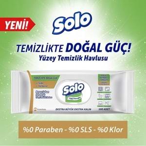 Solo Yüzey Temizlik Havlusu - Mendili 100 Yaprak Beyaz Sabun Ferahlığı (5 Li Set) 500 Yaprak